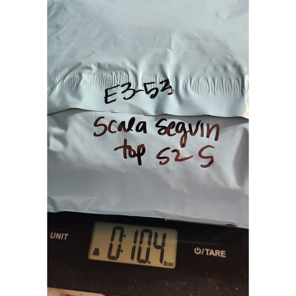 Vintage Scala Womens‎ All Over Sequin Silk Top Size Small Black Colorblock Retro - Picture 10 of 10